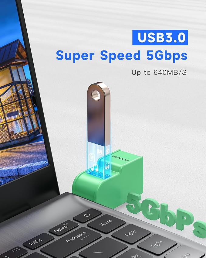 FORIDA 3 Ports USB 3.0 Adapter, USB Hub