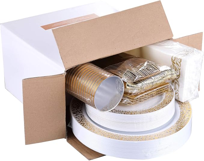 FOCUSLINE 175 Ct Gold Dinnerware Set