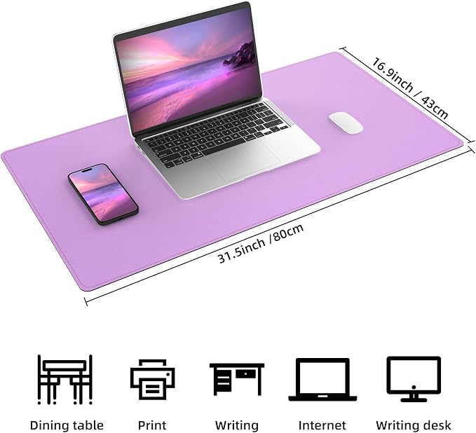 Leather Desk pad Protector, Large Desk mat