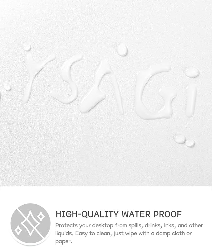 YSAGi Non-Slip Leather Desk Pad, Waterproof Laptop Computer Desk Keyboard Mat