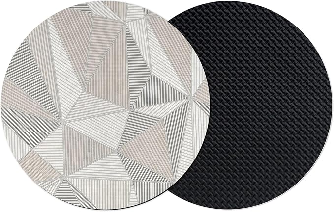 Coasters Set of 2, Geometric Minimalist Round Drink Coasters
