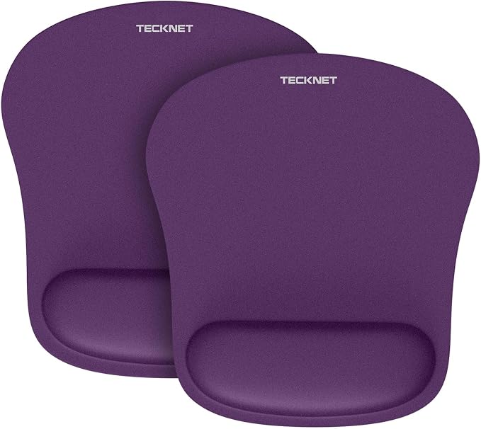 TECKNET 2 Pack Mouse Pad with Wrist Support, Ergonomic Gaming Mouse Pad Pain