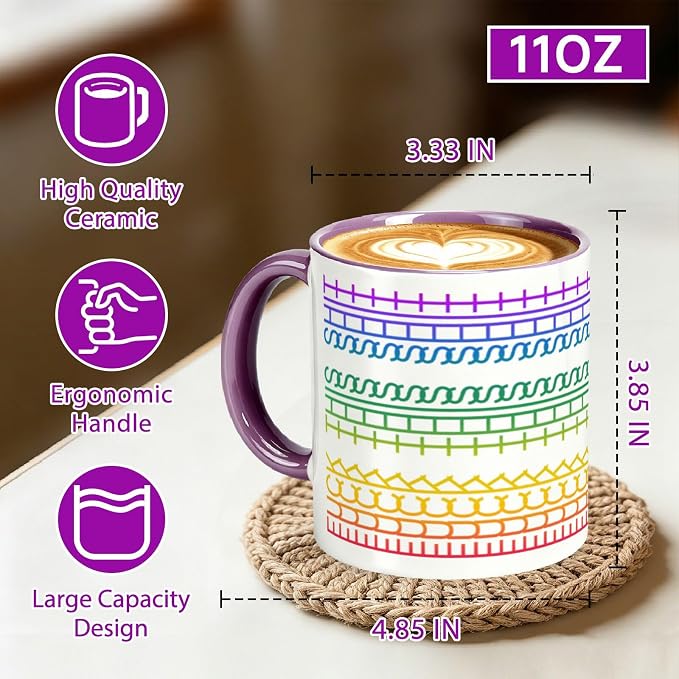 Fuck This Shit Hidden Message Coffee Mug 11OZ Ceramic Purple Cup | Funny Coffee