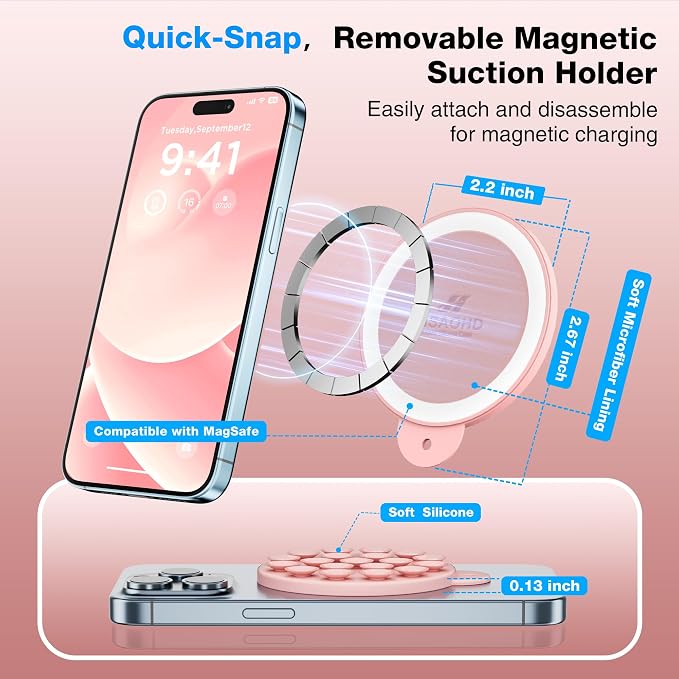 Magnetic Suction Cup Phone Mount