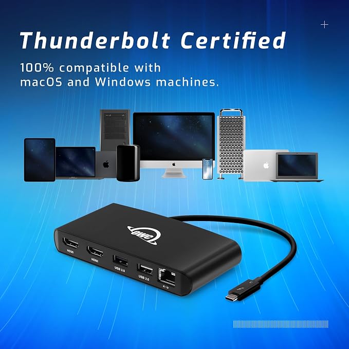 OWC Thunderbolt mini Dock, Bus-Powered 5-Port Multi-Adapter
