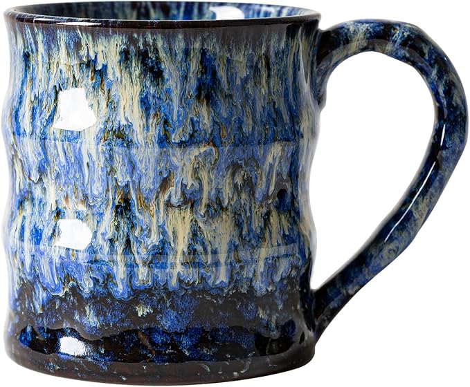 Unique Reactive Glaze Ceramic Coffee Mug - 15 oz Large Coffee Cup