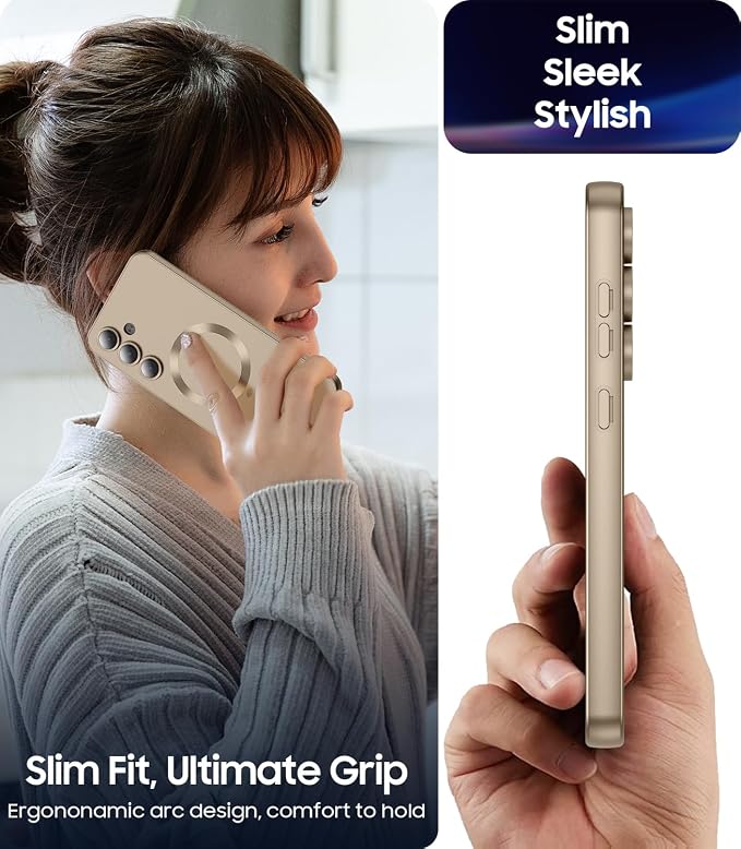 Magnetic for Samsung Galaxy S25 Plus Case Slim Soft Silicone Bumper Shockproof