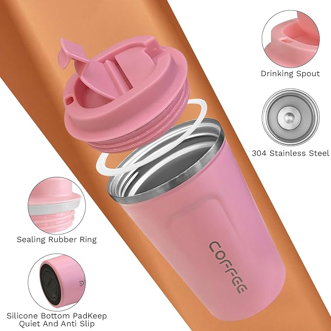 SPLMIFA Travel coffee mugs leak-proof, reusable coffee cups