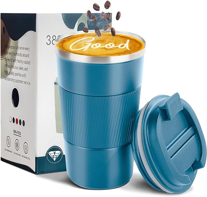 Insulated Travel Coffee Mug, Stainless Steel Coffee Cup