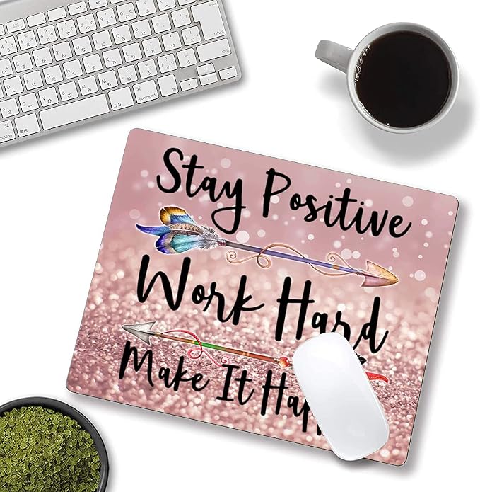 Inspirational Quotes Glitter Mouse Pad
