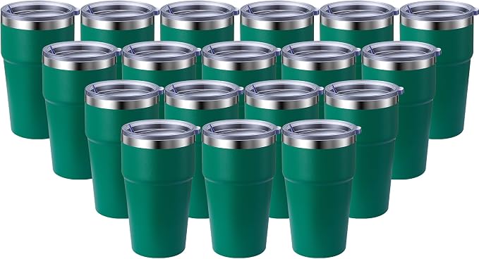 MEWAY 16oz Tumbler Double Wall Vacuum Insulated Travel Mug Bulk, Stainless