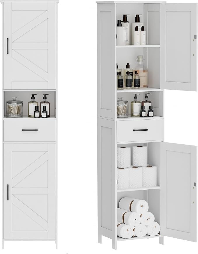 67" H Tall Bathroom Storage Cabinet
