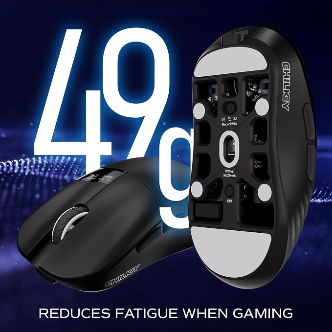 Chilkey Glacier LW 8K M Wireless Gaming Mouse - 49g Super Lightweight - Dual 8K