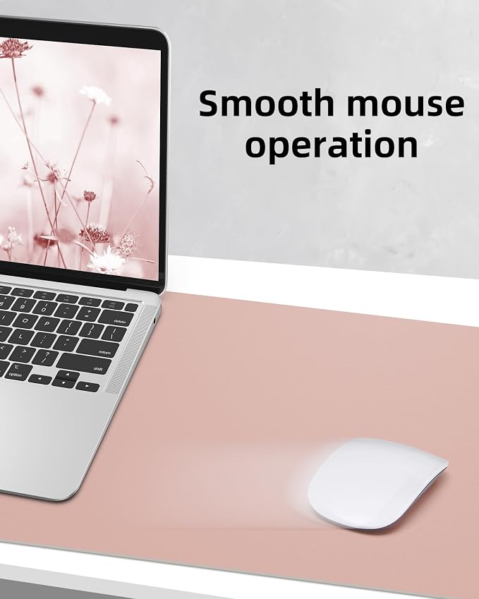 Leather Desk pad Protector, Large Desk mat, Mouse pad, Non-Slip Desk pad