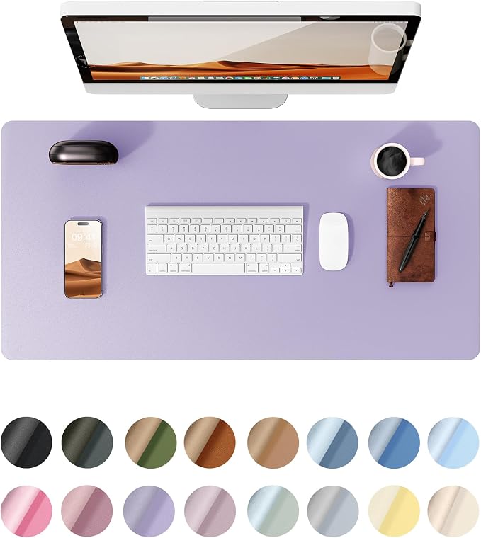 YSAGi Leather Desk Protector, Office Mat, Large Mouse Mat, Non-Slip PU Leather