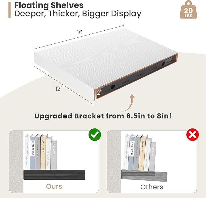 12 Inch Deep Floating Shelves