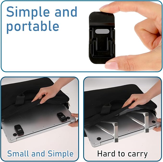 Bewudy 2 Pcs Portable Keyboard Stand, Dual Tilt Angle Adjustment, Foldable