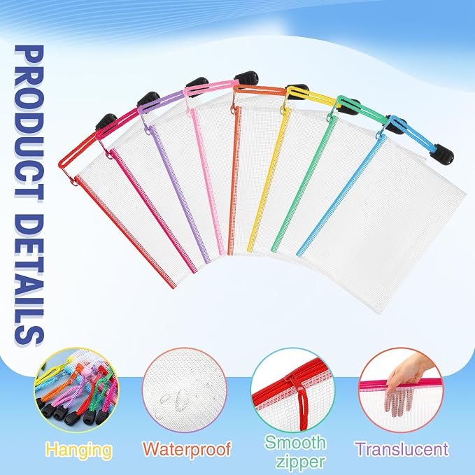 Jetec 32 Pcs Mesh Zipper Bags Toy Storage Bikini Organizer Bag Bolsas Para