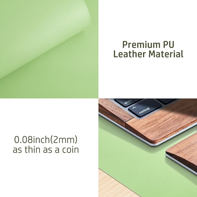 Aothia Leather Desk Pad Protector, Office Desk Mat, Large Mouse Pad, Non-Slip
