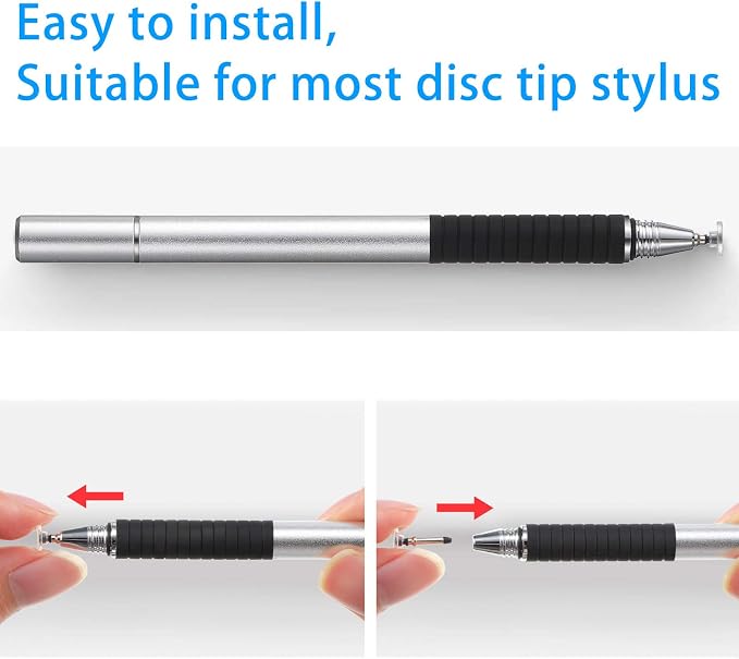Zonon 12 Pcs Replacement Stylus Pen Tips Only Precision Round Shape Replaceable