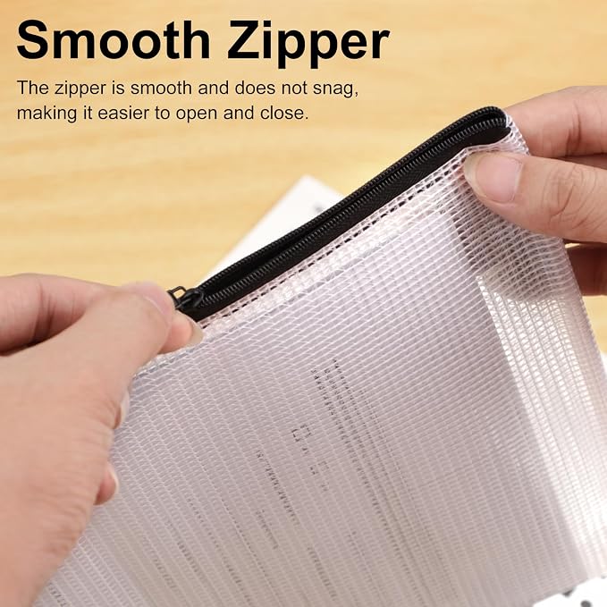 20pcs Multisize Mesh Zipper Pouch, Waterproof Bags
