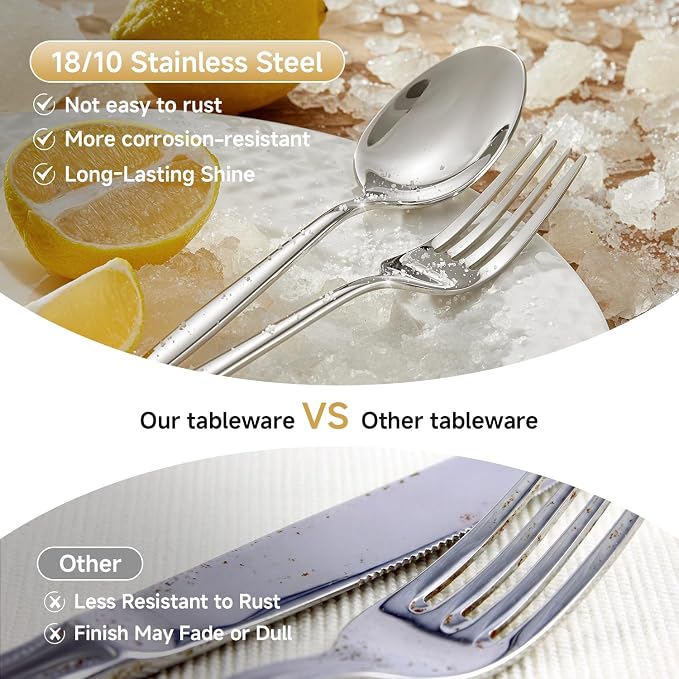 4-Piece Salad Fork Set, 18/10 Stainless Steel Dessert Forks | Mirror Polished
