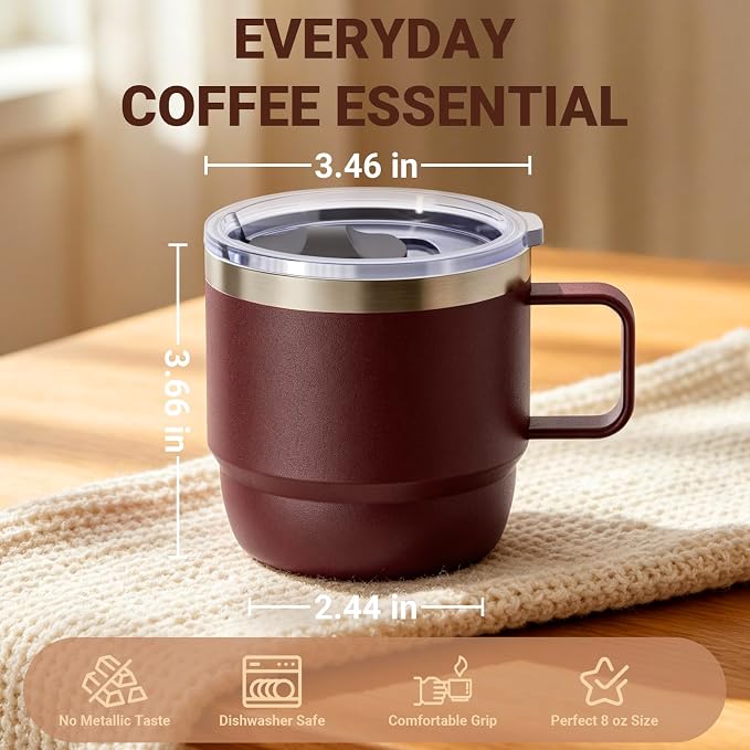 Zenbo 8 oz Stackable Coffee Mugs