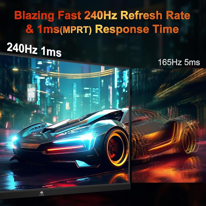 Z-Edge 24.5 inch 240Hz 165Hz 144Hz Gaming Monitor, FHD 1080p, MPRT 1ms