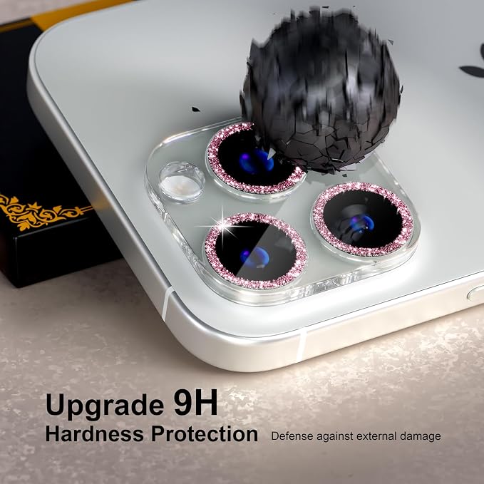 beuxece for 6 Pack iPhone 15 Pro/iPhone 15 Pro Max Camera Lens Protector 9H