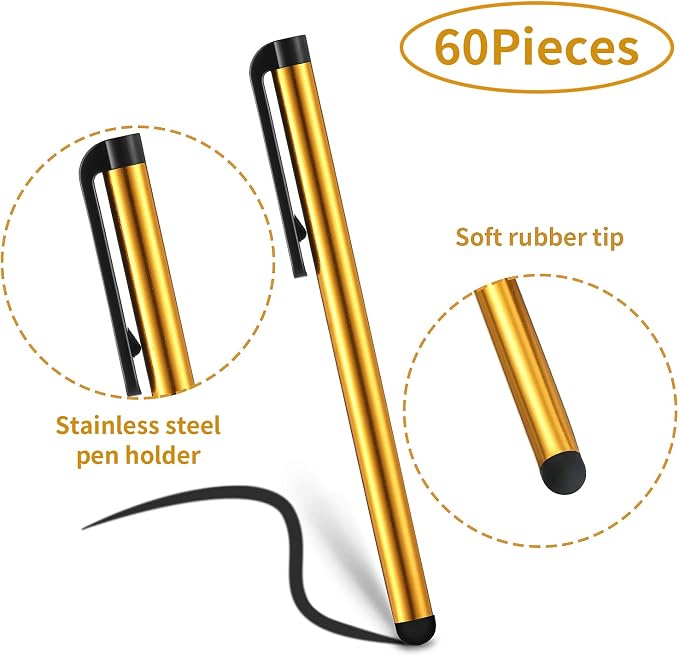 Outus 60 Pieces Stylus Pens Slim Capacitive Stylus Touch Pens