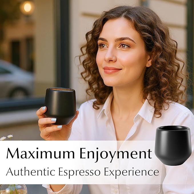 MIAMIO - Espresso Cups Set of 4 / Mug Set, Ceramic - Luxe | Ceramic espresso