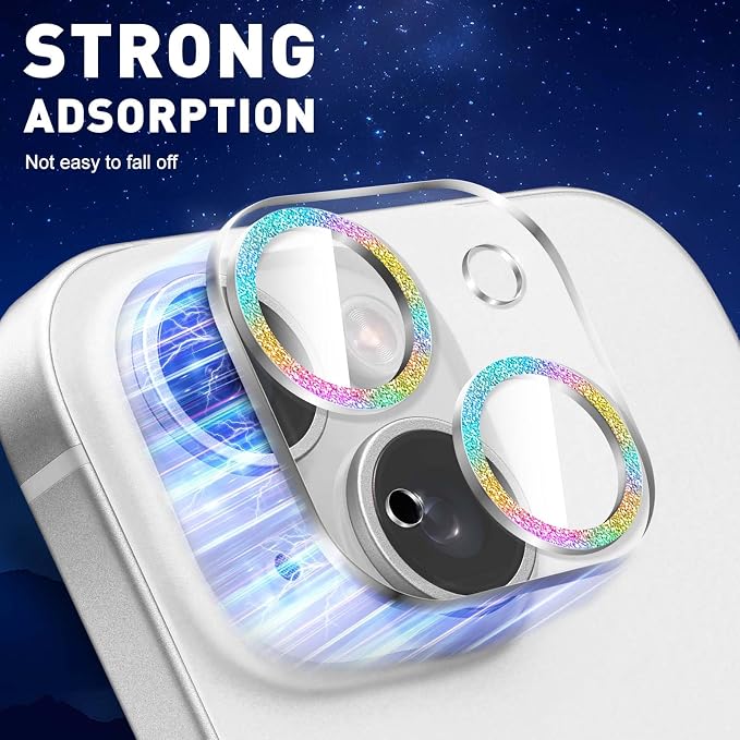 LucBuy 3PCS Sparkling Camera Lens Protector