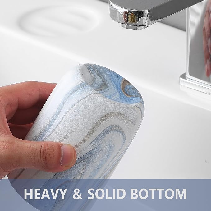 Blue Marble Toothbrush Holders