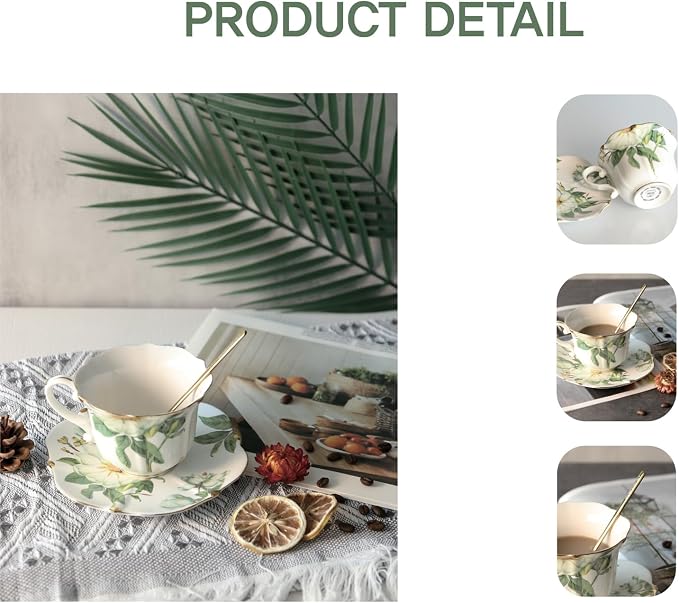 Vintage Floral Porcelain Tea Cup and Saucer Set