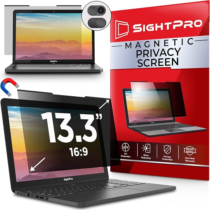 Magnetic Laptop Privacy Screen 13.3 Inch 16:9