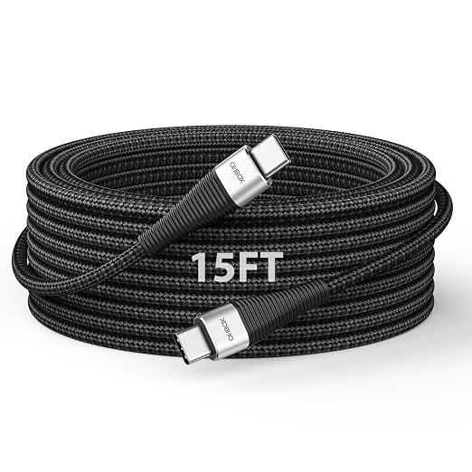 Extra Long USB C to USB C Cable 15FT 100W, USB C Charger Cable Fast Charging