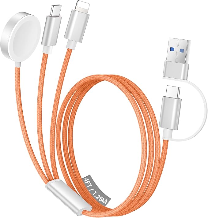 Temdan for Travel Vacation Essentials, 3 in 2 USB C Cable for Apple Watch