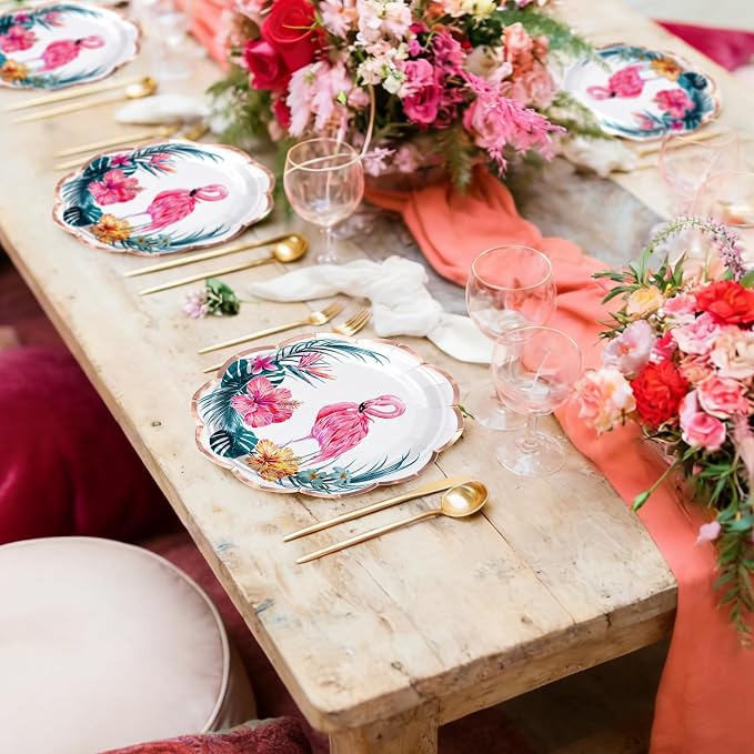 WRAPAHOLIC 25Pcs Summer Paper Plates