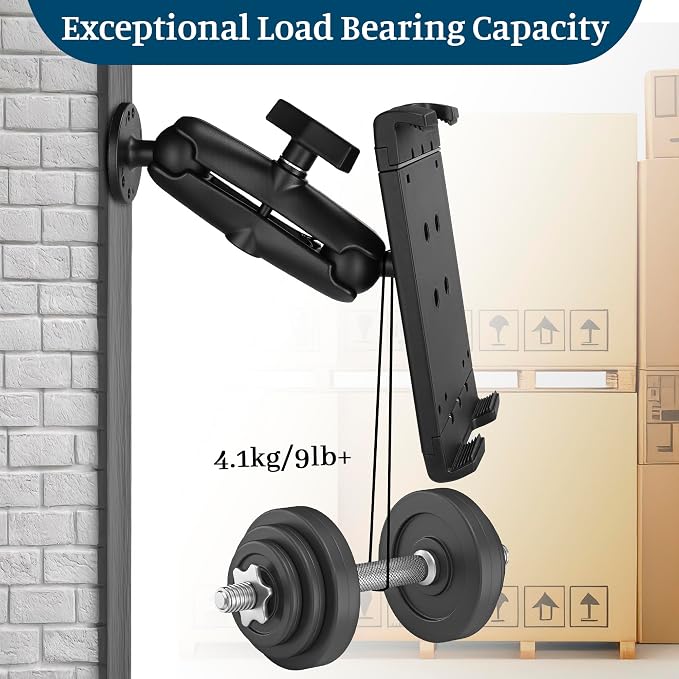 Heavy Duty Tablet Mount for Truck, Aluminum Drill Base Tablet Holder, Compatible