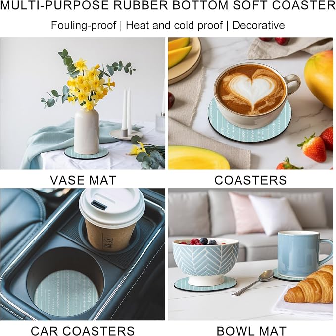 Modern Minimalist Coasters Set of 4 Absorbent Coasters