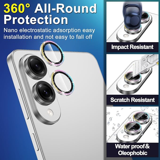 for Samsung Galaxy S25 Edge Camera Lens Protector, Individual Metal Ring