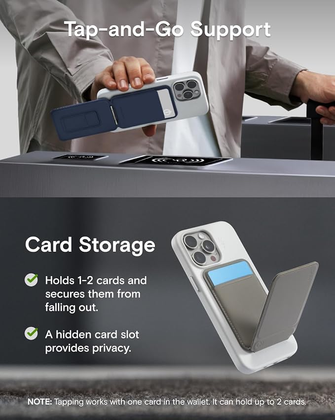 MOFT Phone Tripod Wallet, 3 in 1 Phone Stand MagSafe, NFC-Supported Magnetic