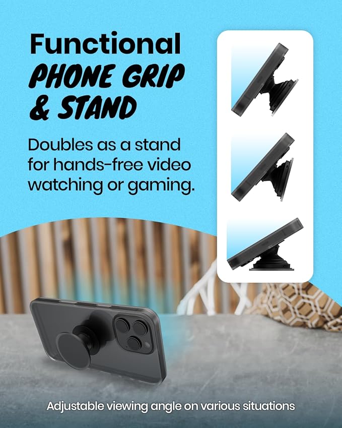 Solid Color Button Phone Grip – Minimalist Design, Durable and Lightweight