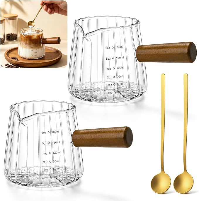 2 PCS 6OZ Glass Espresso Cups