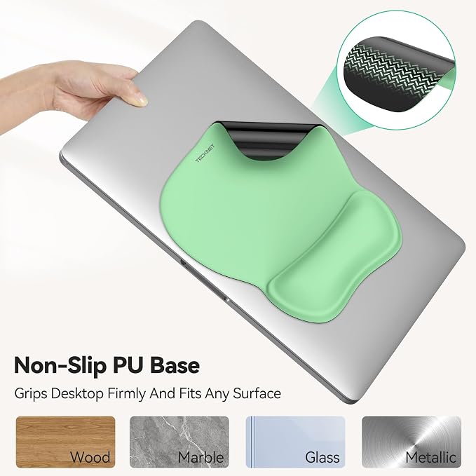 TECKNET Gel Mouse Pad with Wrist Rest, Ergonomic Office Mousepad with Wrist