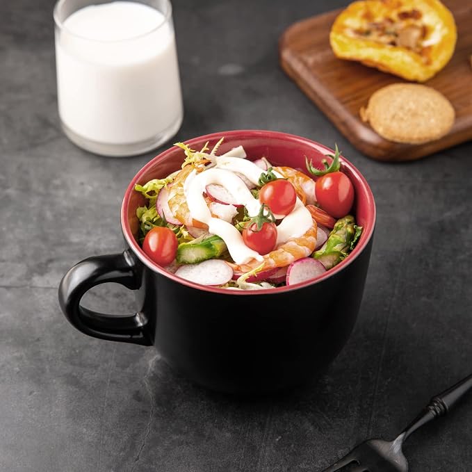 AmorArc 24 oz Soup Mugs with Handles, Jumbo Ceramic Bowls Mugs Set with handles