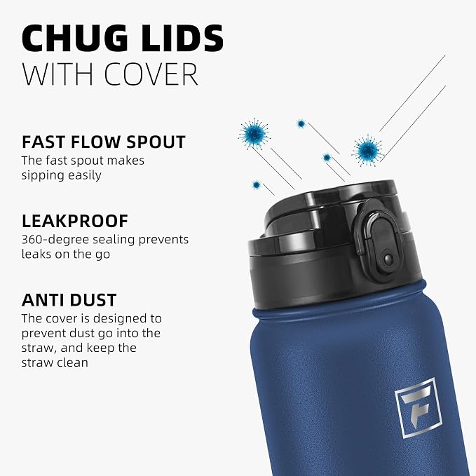 Fanhaw 32 oz Insulated Stainless Steel Water Bottle