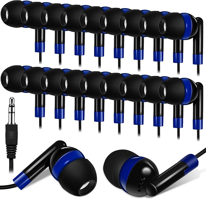 Kanayu 100 Pack Wired Earbuds Bulk