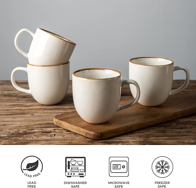 AmorArc 12oz Coffee Mugs, Ceramic Coffee Mugs set of 6