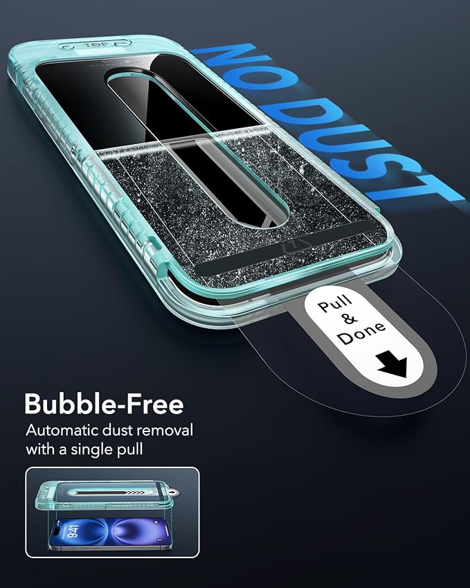 ESR 3 Pack for iPhone 16 /iPhone 15 Screen Protector, Full Coverage Tempered